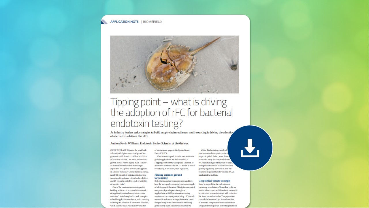 Adoption of rFC for bacterial endotoxin testing | Pioneering Diagnostics