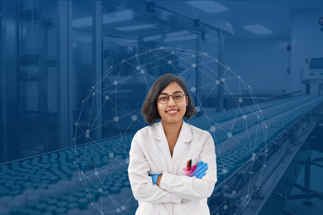 Woman attending a tradeshow